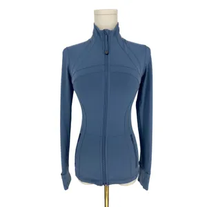 Lululemon Define‎ Jacket Nulu Washed Denim Blue Size 4 thumbnail 2