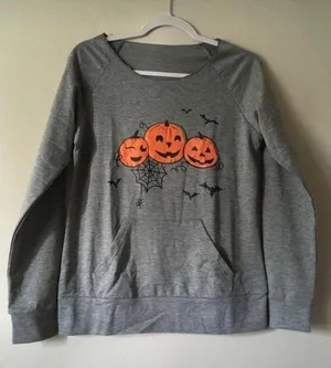 Fall/Halloween Sweatshirt, XL Gray thumbnail 1
