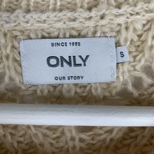 ONLY Our Story S Sweater Beige Havana Long Sleeve Pullover Pointelle Knit Tan thumbnail 5
