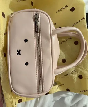 Cute Pink miffy Mini Tote Bag with Front Zip Pocket thumbnail 1