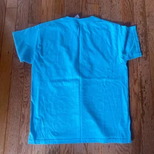 Gildan light blue embroidered Happy Birthday Jesus Christian shirt thumbnail 6