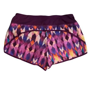 Reebok Pink/Purple Printed Running Shorts, L thumbnail 7