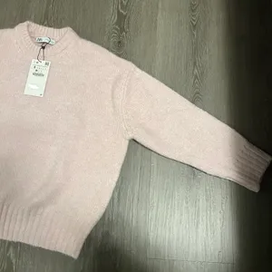 Zara NWT baby light pink fluffy sweater thumbnail 2