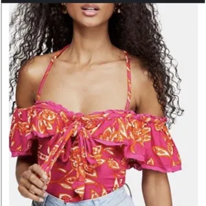 FREE PEOPLE Womens Blouse Cha Cha Stylish Raspberry Pink Size Small‎ OB944888 thumbnail 1
