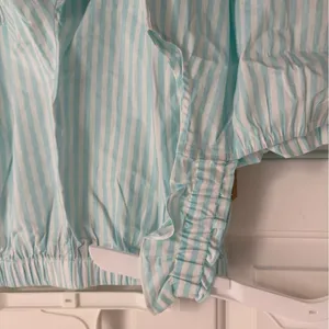 Few Moda kourt Aura Two-Piece Pajama Set -‎ Size M - Mint Stripe - NWT thumbnail 8