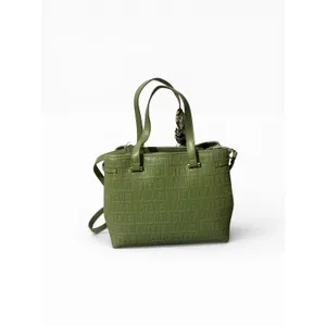 Steve Madden Satchel Womens Olive Green NWT Embossed Logo Scarf Crossbody Medium thumbnail 7