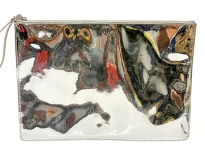 Lululemon‎ Goody Bag Large Metallic Silver Pouch Clutch thumbnail 1