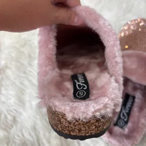 Forever Rose Forever Pink Faux Fur Lined Rhinestone Embellished Slip-On Shoes thumbnail 7
