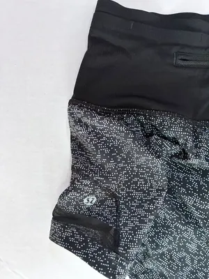Lululemon Speckled Athletic Shorts - Size 4 - Black/White thumbnail 6