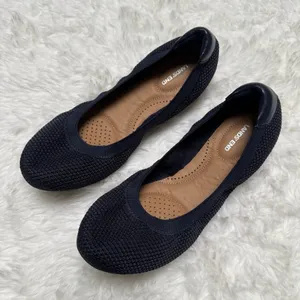 Lands End Navy Blue Ballet Flats Size 7 thumbnail 1