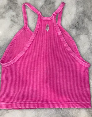 Movement Happiness Runs Vivacious Violet Ribbed Crop thumbnail 5