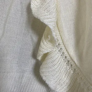 Cream Knit Cardigan 1X Ruffle‎ Feminine Cottagecore Mori Kei Coquette Knitted thumbnail 5