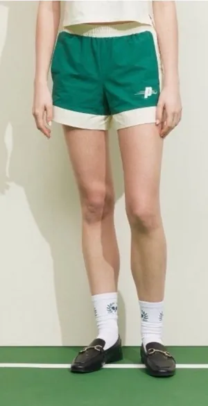 Prince Pickleball Tennis Athletic Shorts Green with Cream Trim Size Small‎ thumbnail 1