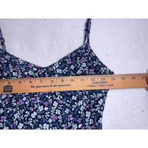 Abercrombie & Fitch Floral Maxi Dress Blue Purple Tie Back Cutout Small thumbnail 11
