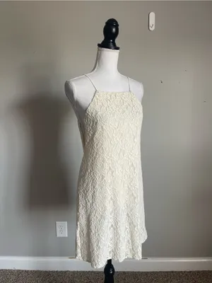 PINS & NEEDLES | Cream Lace Mini Dress Sz M thumbnail 3