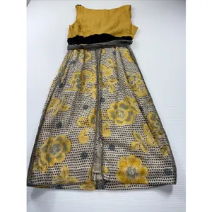 Edme‎ & Esyllte Anthropologie Blooming Goldenrod Dress Size 0 Sleeveless thumbnail 7