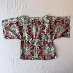 KAS New York Anthropologie Winterstar Mandala Print Blouse Women 6 Multi-Color thumbnail 2