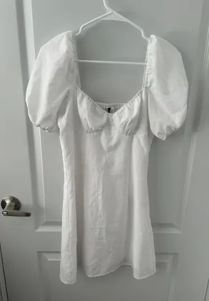 H&M White Sweetheart Princess Dress thumbnail 1