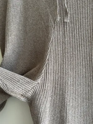 GAP Women’s Ribbed Stretch Waist Flared Pants, Taupe, Size Large thumbnail 7