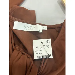ASTR the Label Brown Twist Front Cutout‎ Long Sleeve Bodysuit Medium thumbnail 9