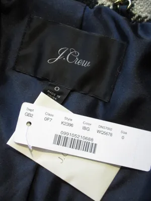 NWT J.Crew Oversized Topcoat in Ivory Black Green Check Tweed Wool Coat 0 $375 thumbnail 8