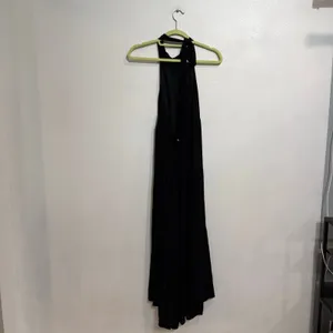 RD Style Black Halter Tiered Midi Dress Sz M thumbnail 8