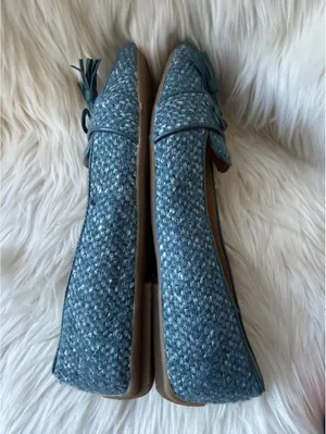 NWOT’s Talbots Blue Tweed Tassel Loafers Size 5.5 thumbnail 7