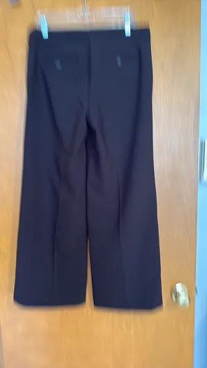 Loft Black Curvy Wide Leg Dress Pants 10 thumbnail 2
