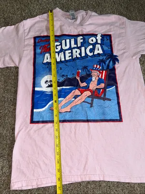 Gildan Light Pink Crewneck Gulf of America T/Shirt Sz Medium thumbnail 4