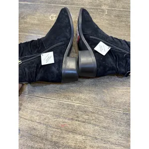 Cole Haan Maple Ankle Boots Womens 5.5 Black Suede Slouchy Booties Zip Up Shoes thumbnail 7