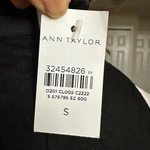 Ann Taylor Satin Top High Neck Pearl beads Sleeveless Office Work Goth NWT Sz S thumbnail 5