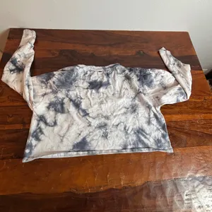 ONeill Womens Blue White Tie Dye Cropped Long Sleeve T-Shirt Size L‎ Relaxed Fit thumbnail 5