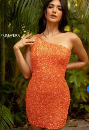 Primavera Couture Homecoming Dress Orange thumbnail 4