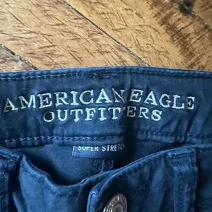 American Eagle navy minimalist 4 long stretchy jeggings thumbnail 2