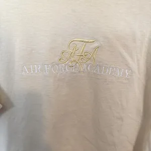 Vintage Air Force Academy Embroidered Yellow T-Shirt LARGE thumbnail 2
