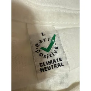 Earth Positive White Cotton Crewneck Short Sleeve Graphic Tee T-shirt Top Size L thumbnail 5