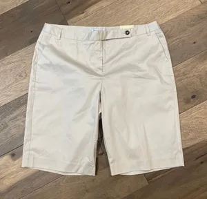 Van Heusen Studio City Short Modern Fit Bermuda Length Beige NWT Size 14 thumbnail 1