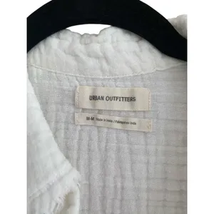 Urban Outfitters Gauzy Button Down Top White Size Medium thumbnail 4
