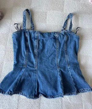 Zara denim top thumbnail 1