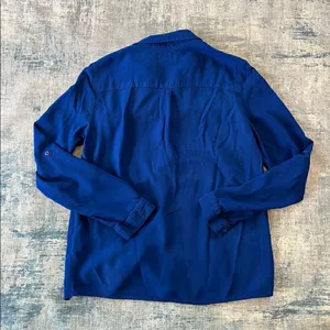 Tommy Hilfiger Royal Blue Long Sleeve Button Down Shirt Small thumbnail 2