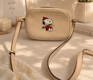COACH X Peanuts Mini Jamie Camera Bag With Snoopy Cuddle Motif Ivory CF249 thumbnail 1