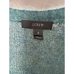 J CREW KID MOHAIR CARDIGAN SWEATER SHEER KNIT GREEN Size Small #KL14-8‎ thumbnail 2