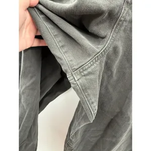 Aerie Denim Overalls Womens XL‎ Black Wide Leg Relaxed Fit Faded Wash thumbnail 4