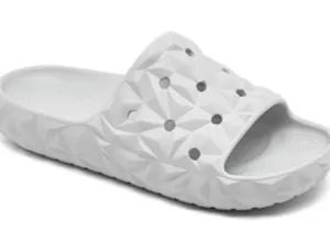 CROCS White Geometric Slide Sandal thumbnail 1