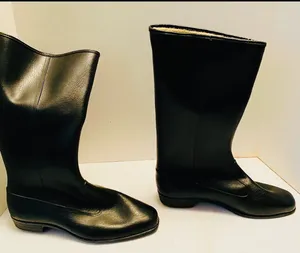 Chandlers Vintage English leather and sheep lined boots Size 8 black thumbnail 10