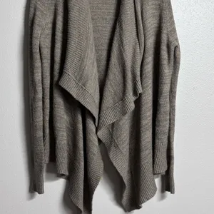 Abercrombie & Fitch Women Gray/Beige Open Cardigan Sweater‎ size XS/S. thumbnail 3