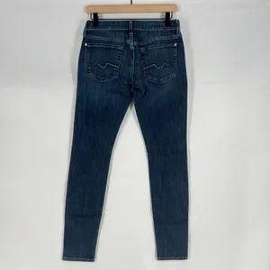 7 For All‎ Mankind Gwenevere Skinny Jeans Womens 27 Blue Denim Stretch Mid Rise thumbnail 2