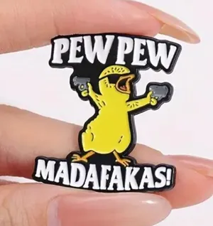 Cute‎ Cartoon Yellow Duck Enamel Pin Zinc Alloy Unplated Simple Pin thumbnail 1