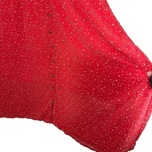 Suzanne Betro Red and Ivory‎ Polka Dot Button Front Dress XL thumbnail 4