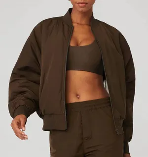 Alo Yoga Faux Fur Urbanite Bomber Espresso/Ivory S thumbnail 1